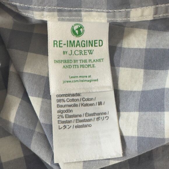 New J. Crew CrewCuts Long Sleeve Flex Plaid Button Washed Shirt Boys' Size 12 - Picture 5 of 7